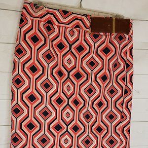 Michael Kors Multi Color Geometric  Pencil  Skirt